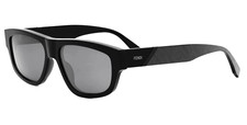 FENDI DIAGONAL FE40157I 01A SHINY BLACK W/SMOKE LENS AUTHENTIC SUNGLASSES 57-16