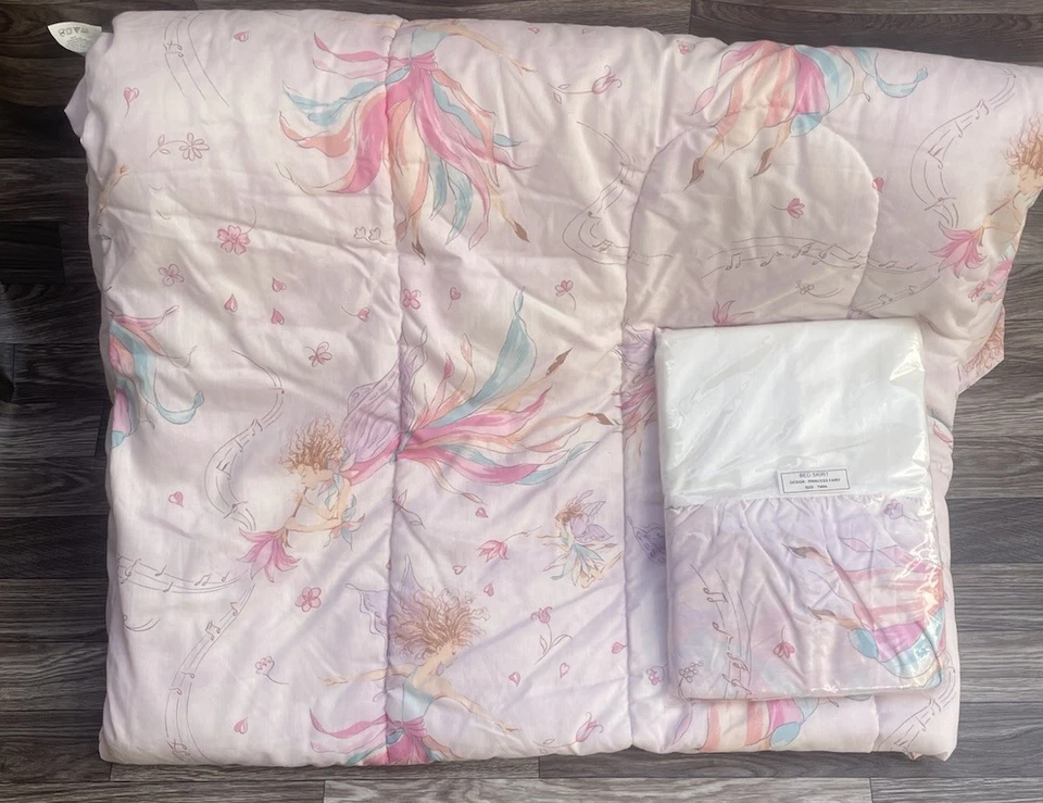 Girls Whimsical Fairy Pixie Twin Bed Comforter Pillow Sham & Bed Skirt - Image 2 of 4