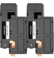 2 Black Toner Combo For Dell 1250 C1760NW C1765NF C1765NFW 1250C 1350cnw 1355cnw