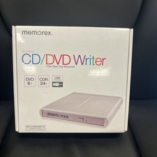 MEMOREX CD/DVD Writer - Slim External DVD 8x CDR 24x USB Powered Open Box