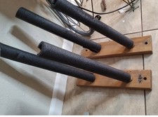 MacRacks Wooden Wall Mounted Surfboard Rack Set w/ Foam Arms   Holds Multiple...