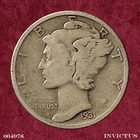 1931-S Mercury Dime (Circulated) Scarce Issue ~ Grade: Fine