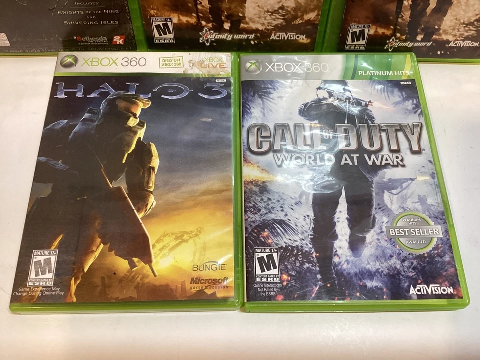 XBOX ONE/ XBOX 360 GAMES BUNDLE LOT Of 7 Halo, Call of Duty, Oblivion, untested - Image 2 of 4