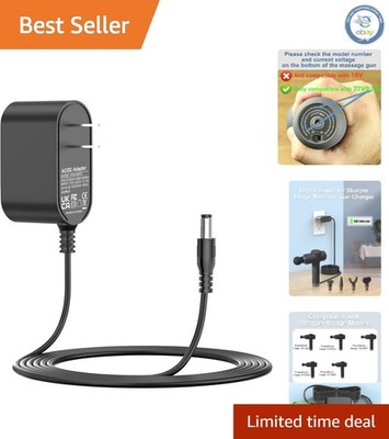 6FT Long 27V Power Cord for Sharper Image Massage Gun - Perfect Corded Solution