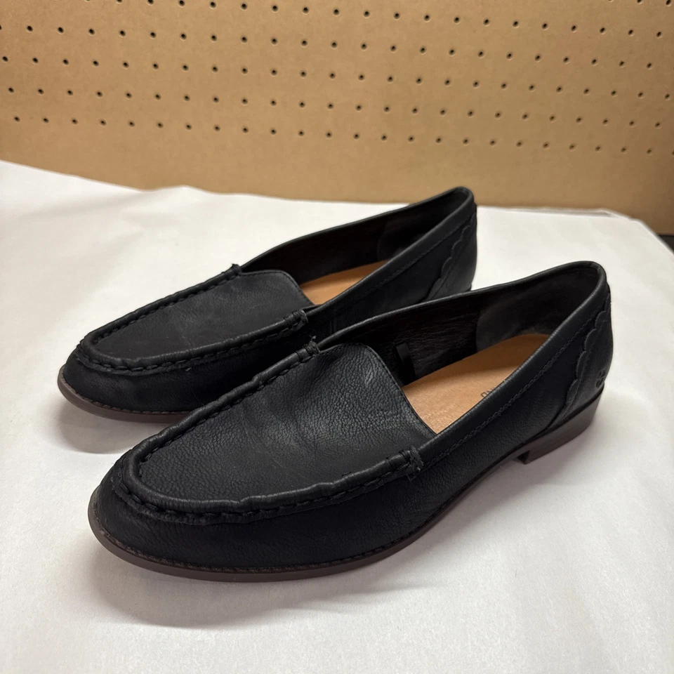 Zapatos mocasines de cuero negro Lucky Brand Edrica para mujer talla US 9 Foto 3 de 4