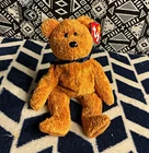 Ty Beanie Babies Fuzz Brown Bear Plush Beanbag w/ Heart Hang Tag 1998 Vintage