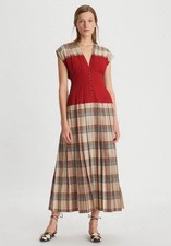 Tory Burch Plaid Silk Claire McCardell Dress Size: 2 Retail: $1198