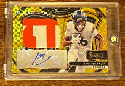 #ad #ad 🔥2024 Panini Select Jumbo Rookie Signature Swatches GOLD 10 Troy Franklin RC🔥 $299.00