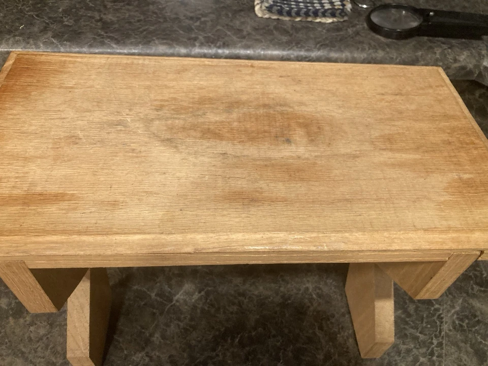 Vintage Handmade Oak Wood Milking Stool Stepstool Footstool Plant Stand Heavy - Image 4 of 4