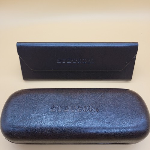 2 Stetson Eye Glass Cases Brown 1 Clamshell Hard Case 1 Triangle ...
