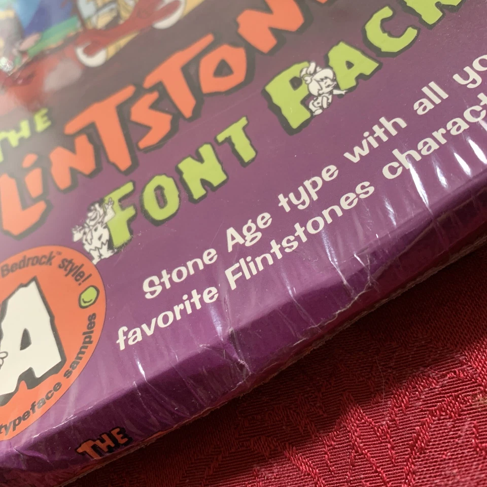 NOS 1992 The Flintstones Font Pack MS-DOS /Windows 3.1 Computer Hanna-Barbera - Image 4 of 4