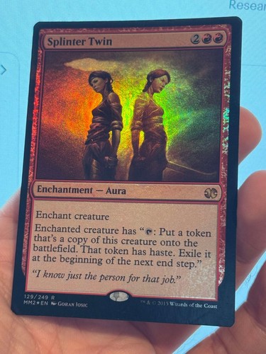 1X FOIL Splinter Twin FACTORY ERROR MISPRINT MTG Magic MM2 Modern Masters 2015 - Picture 2 of 5
