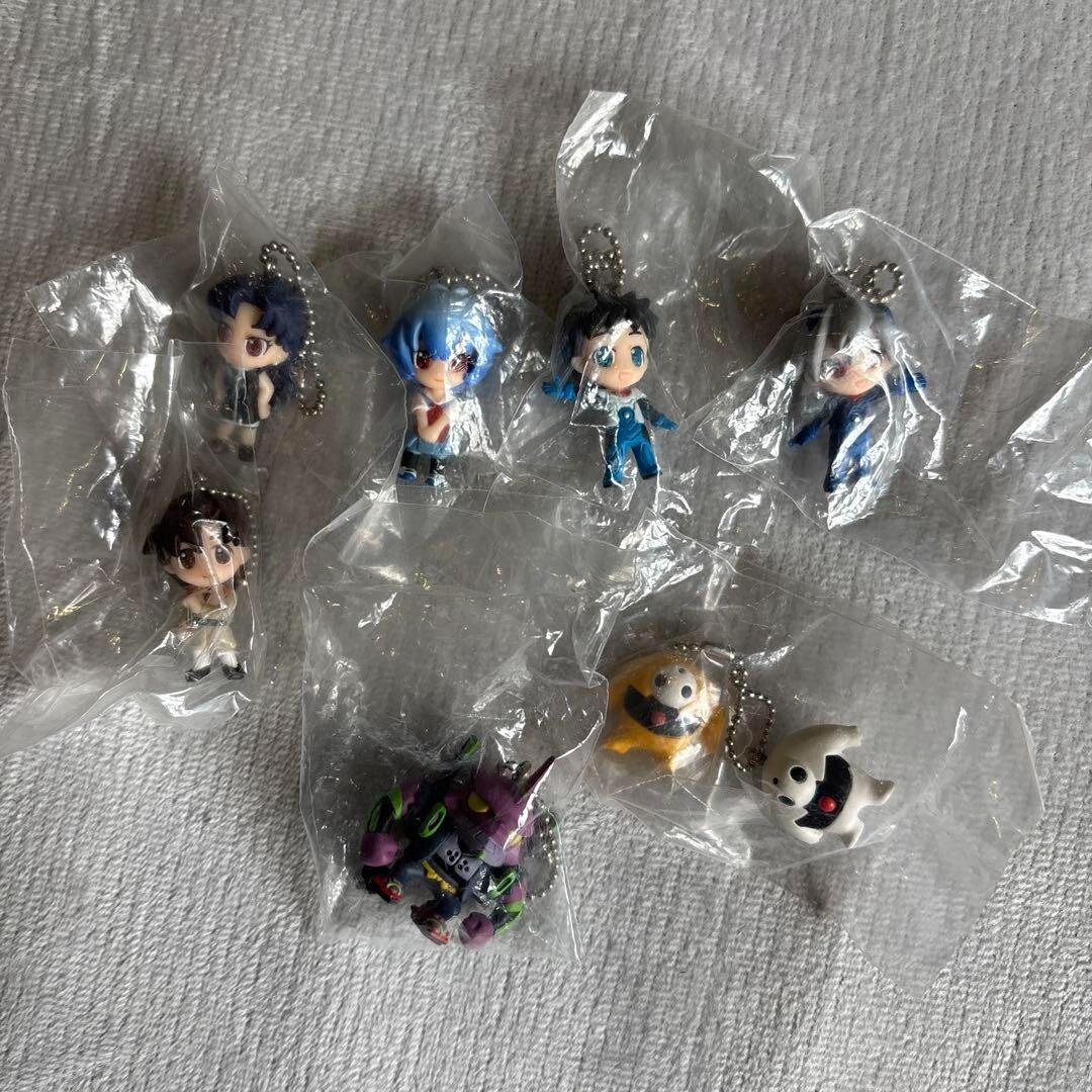 EVANGELION ストラップ キーホルダー セット Neon Genesis Evangelion figure strap key chain Lot 7 set Kaworu