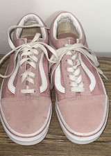 Vans Old Skool Pink White Skate Shoes Sneakers Women's Size 6 Worn Once