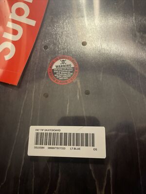 SUPREME FAT TIP SKATEBOARD DECK LIGHT BLUE SS22 | eBay