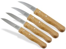 Gemüsemesser Solingen Set Obstmesser Küchenmesser Gebogen Gerade Holz Buche NEU