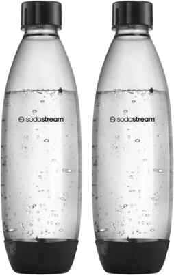 SodaStream DuoPack Fuse 2 x 1 Litre Plastic Bottle..Dishwasher Safe (BPA Free)