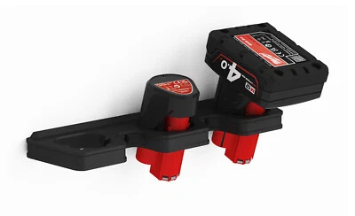 NEWGROUND DESIGNS Akkuhalter Wandhalterung für 3 Milwaukee M12 Akkus Halter Halterung 12V