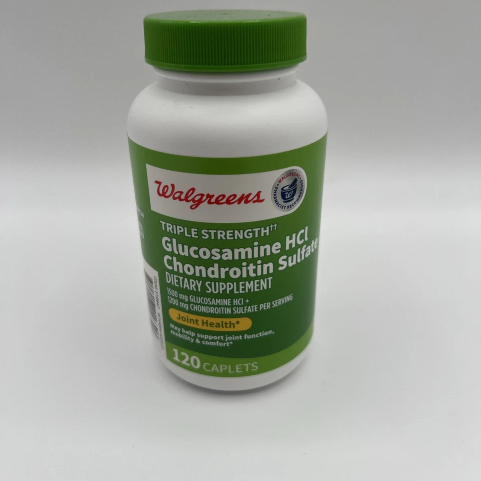 Walgreens Triple Fuerza Glucosamina HCl Condroitina Sulfato Salud Articular 2 PK Foto 2 de 4
