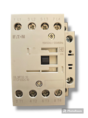 Eaton Contactor DILMP32-10 60Hz 40A 600V AC 4 Pole XTCF032C10 110V 50Hz 120V IEC