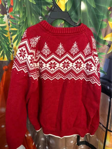 boys gymboree christmas sweater red with white size 8 - Picture 3 of 3