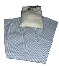 Bedford Fair USA Made Outfit Seersucker Blue Pants White Super Soft Top M