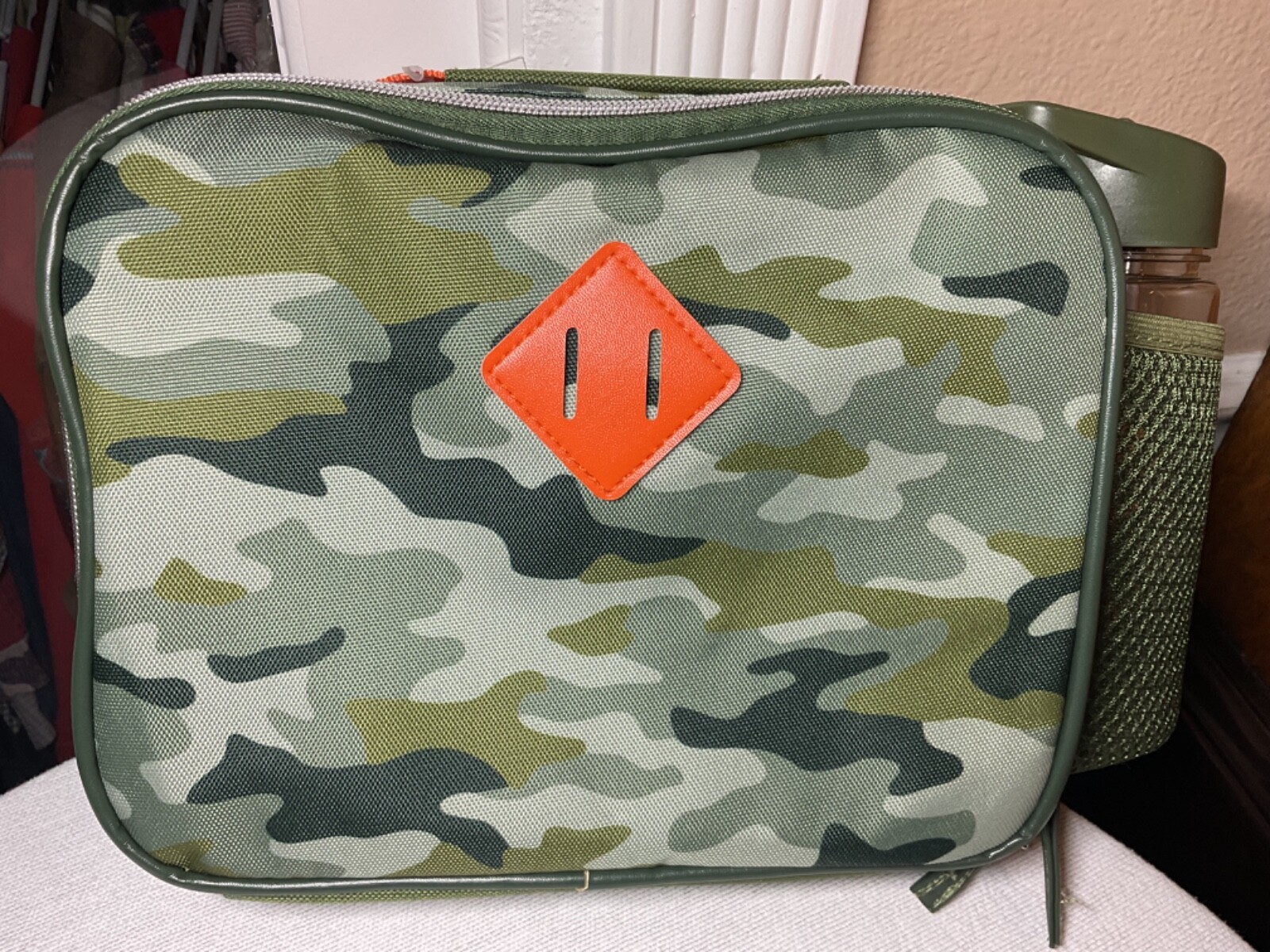 Bag Green Camo Isotherme With Water Bottle 8 X 10 Nwt