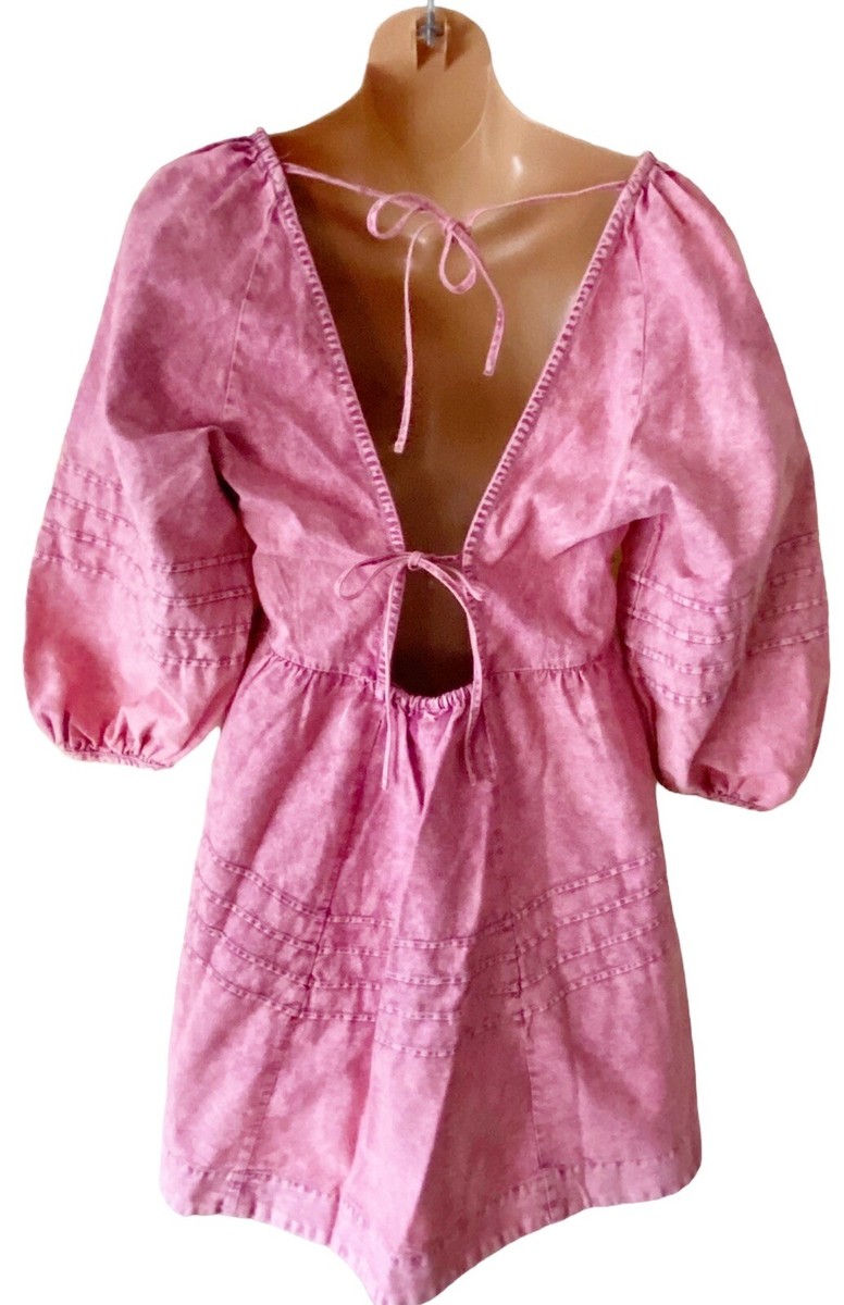 Free People Sweet Surrender Rose Acid Wash Babydoll Dress Size S or US 4 |  eBay