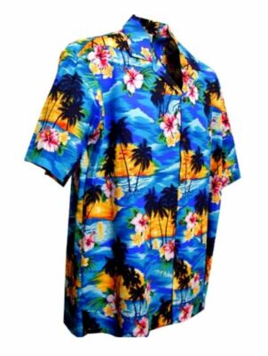Aloha-Shirt (Hawaii-Hemd) - 100% Made in Hawaii - 100% Baumwolle - Größe ''S''