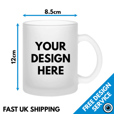 Maßgeschneiderter bedruckter mattierter Glasbecher   Personalisierter Druck Geschenk Bild Logo Textbecher