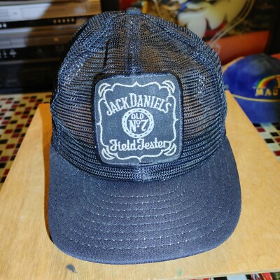 Vtg 70's Jack Daniels Old No. 7 Field Tester ALL Mesh Hat Snapback Patch Cap