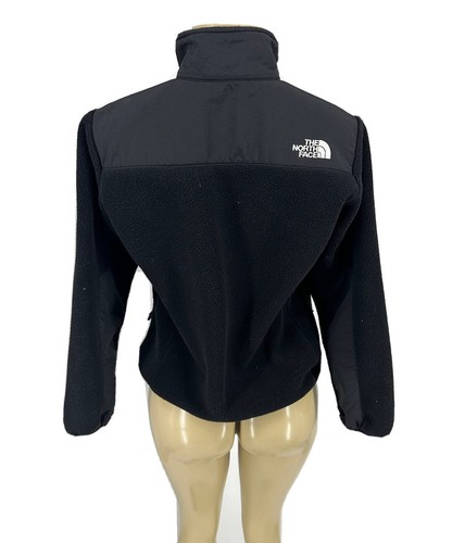 THE NORTH FACE Large Girl YOUTH 95 RETRO DENALI FLEECE JACKET BLACK ER13 - Picture 3 of 7