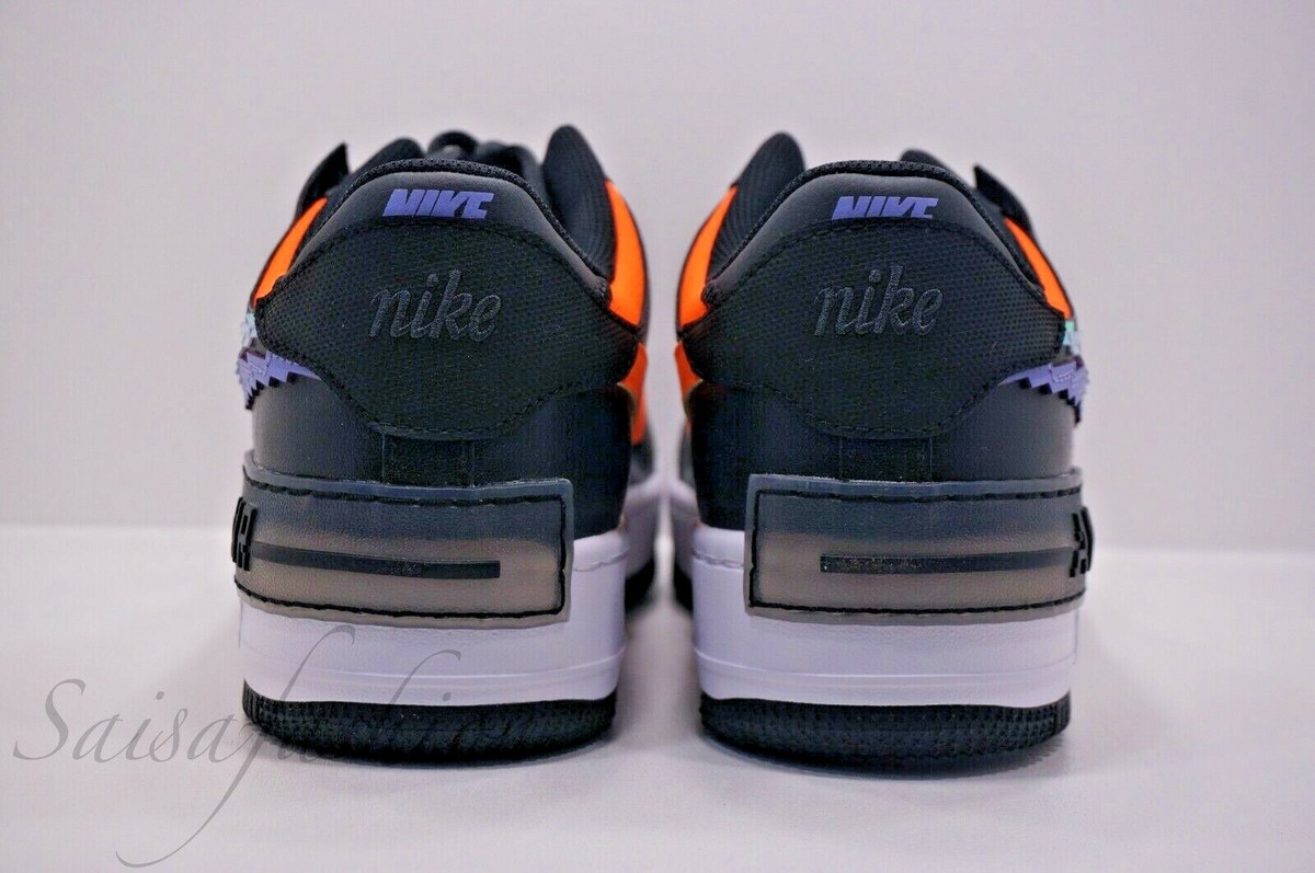 Size 12 Nike Air Force Shadow SE Pixel Swoosh Off Noir W for