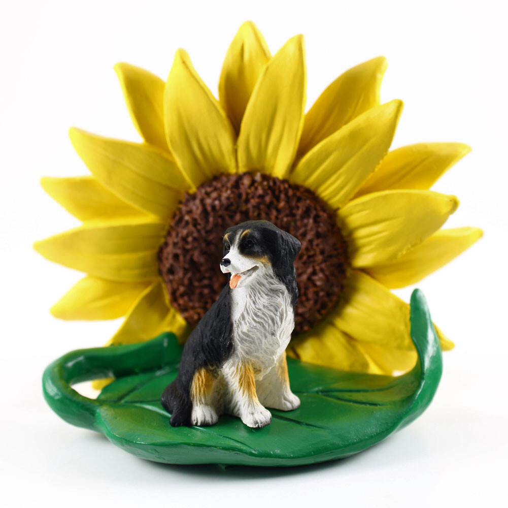 Bernese Mountain Dog Sunflower Figurine