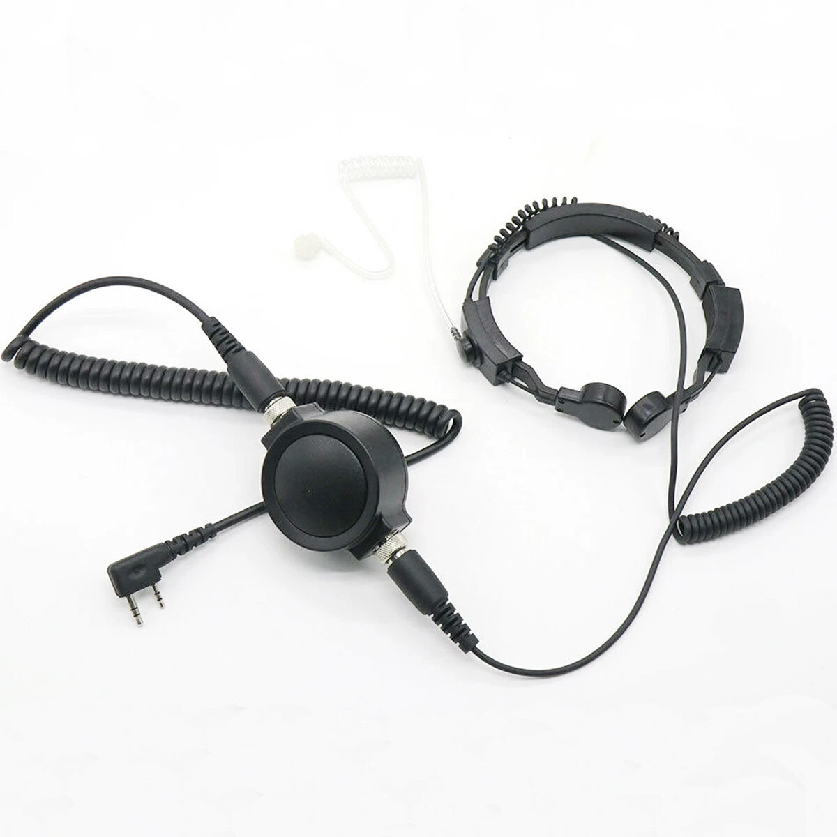 Waterproof PTT Heavy Duty Tactical Throat Mic Headset For Kenwood