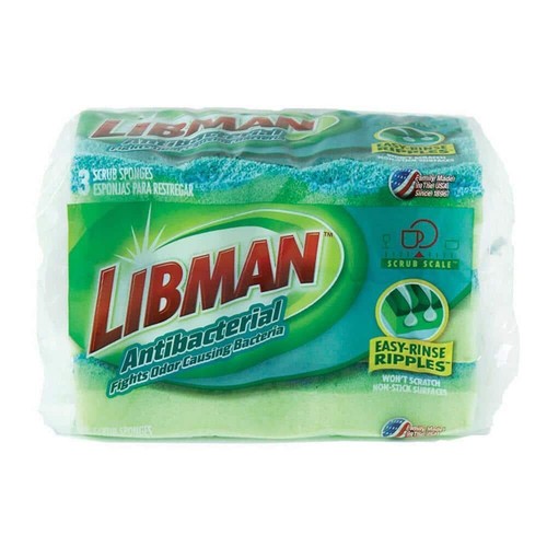 Heavy-Duty Cleaning Sponges (6-Count) Kitchen Bathroom Scrubber Easy-Rinse - Picture 2 of 7