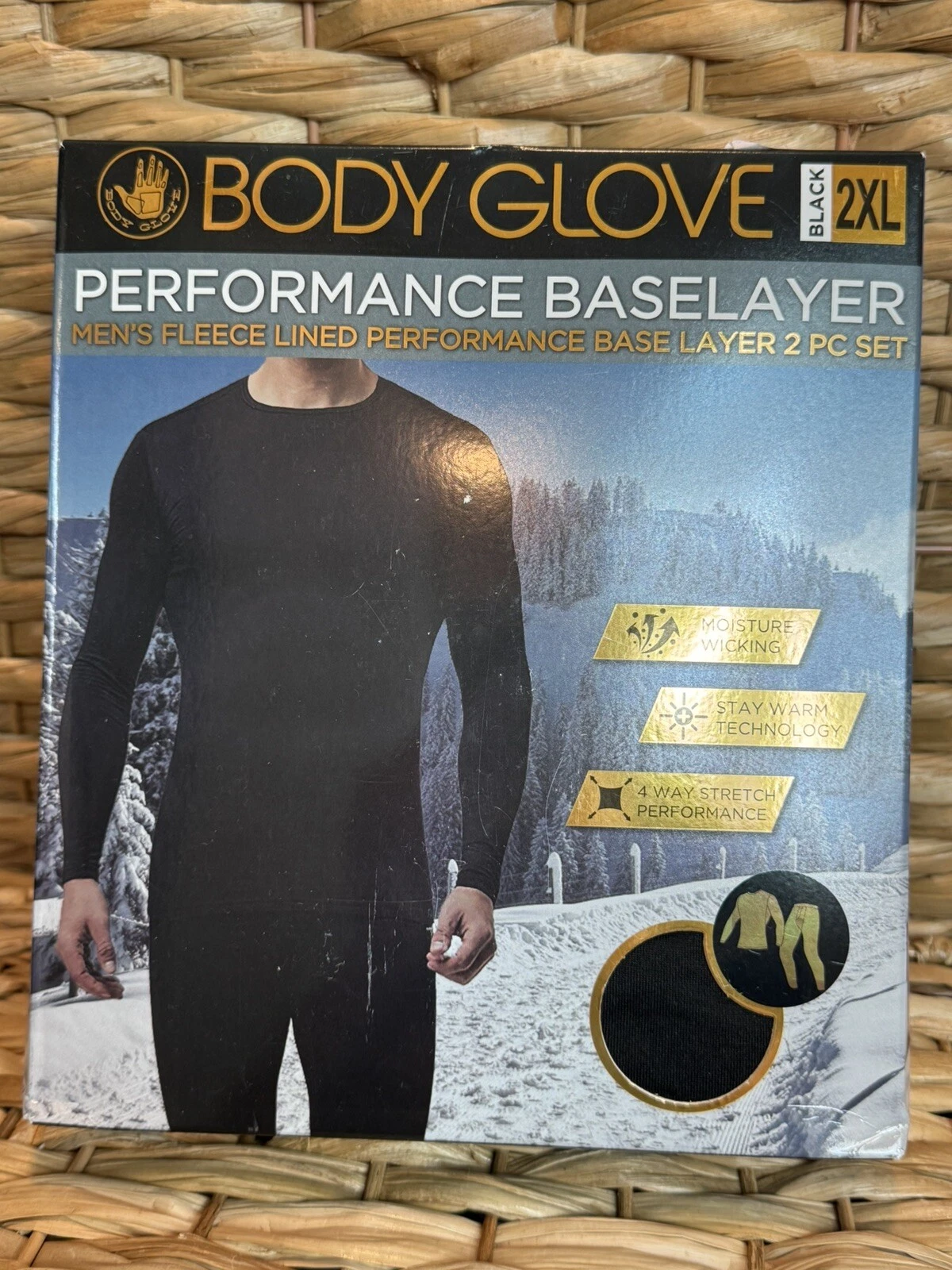 2XL BODY GLOVE Performance 2 PC BASE LAYER Legging Pants & SHIRT SET Mens XXL