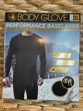 2XL BODY GLOVE Performance 2 PC BASE LAYER Legging Pants & SHIRT SET Mens XXL 