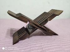 Portable Wooden Quran Bookstand – Foldable Handmade Rahle – Laser Engraved Islam