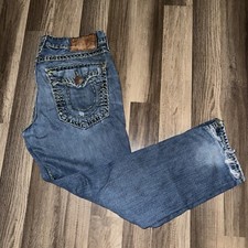 Vintage Y2K Tru Religion Jeans Denim Pants Blue 36x29 Made In USA