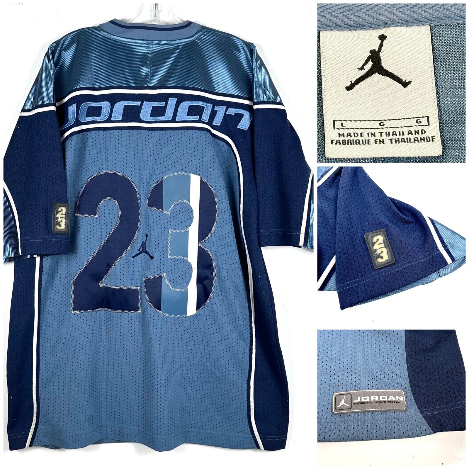 MICHAEL JORDAN 23 Men Blue Jumpman Brand Sewn Foo… - image 1