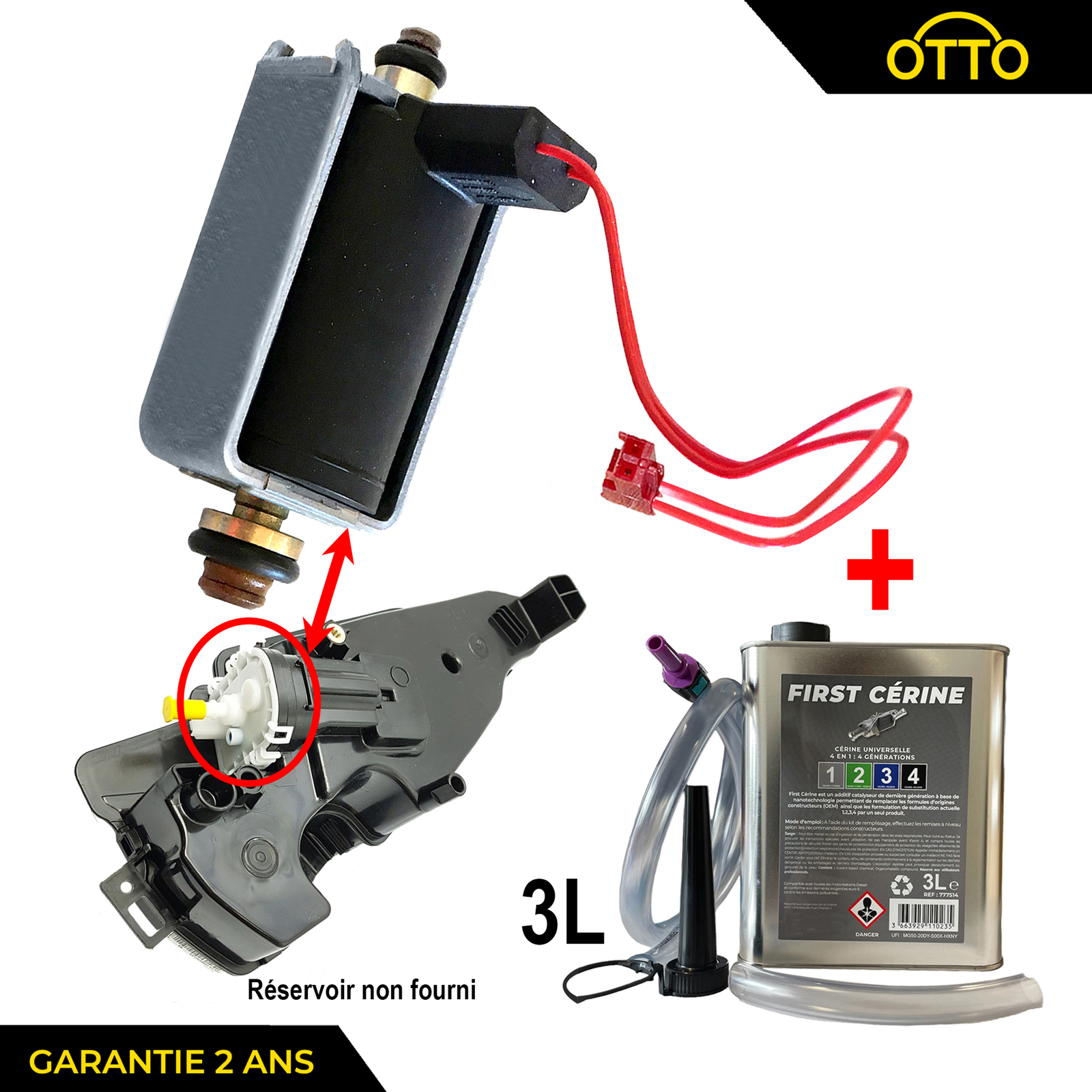 Pompe FAP cerine avec bidon 3L d'additif pour Berlingo II et C4 Picasso I