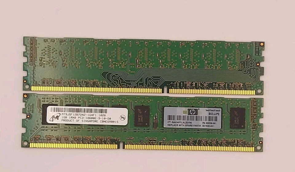 2GB (2X1GB) Memory RAM DDR3-1333 PC3-10600 ECC RAM - Image 2 of 4