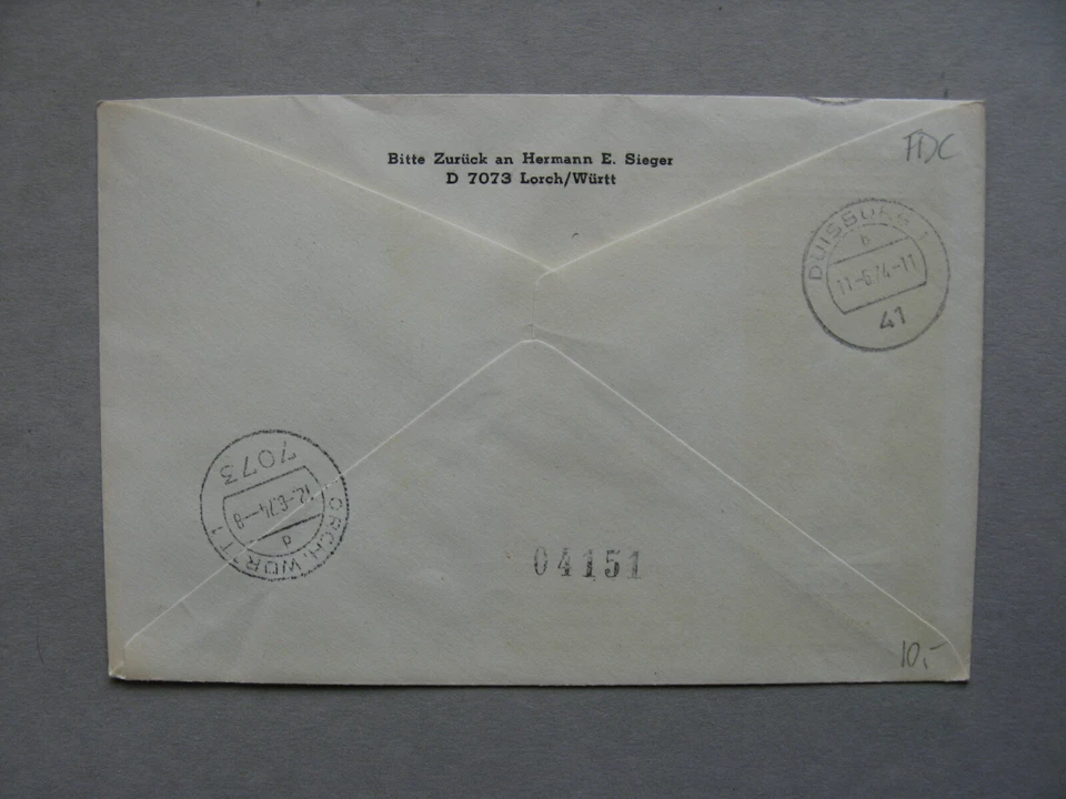 URUGUAY, cover FDC 1974, stamp from S/S WC soccer football - Image 2 of 2