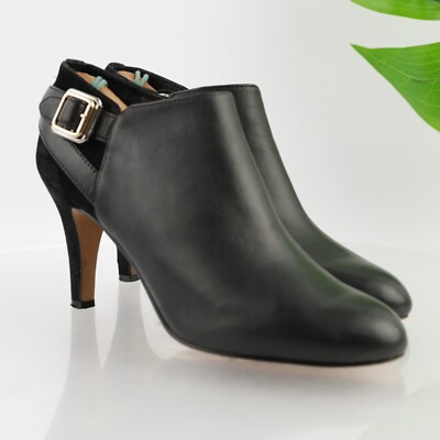 Vince Camuto Women's Vayda Boots Size Black Leather Stacked