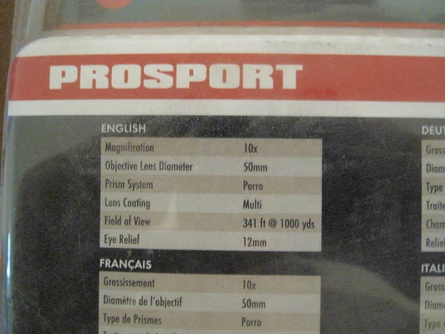 Binoculars Simmons Prosport Poro 10x50 Prism Glass Brand New - Image 2 of 4