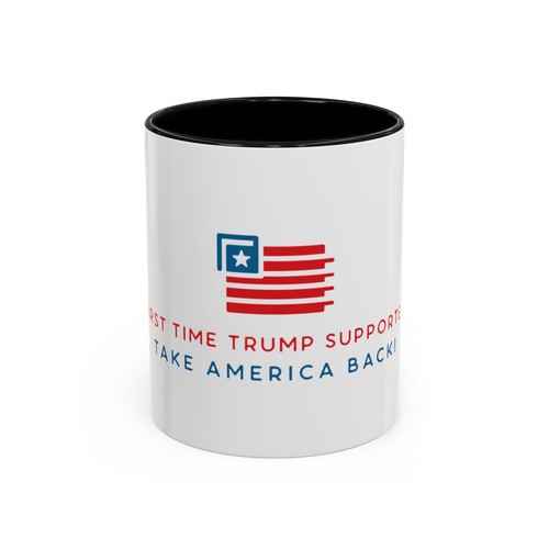 'First Time Trump Supporter' Accent Coffee Mug (11, 15oz) - Picture 14 of 41