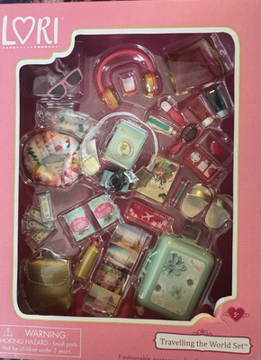 Lori Travelling the World Accessory Set for 6'' Dolls Travel Theme