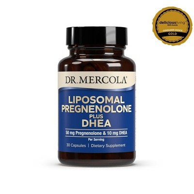 2 (TWO) NEW Dr. Mercola Liposomal Pregnenolone Plus DHEA 30 capsules each