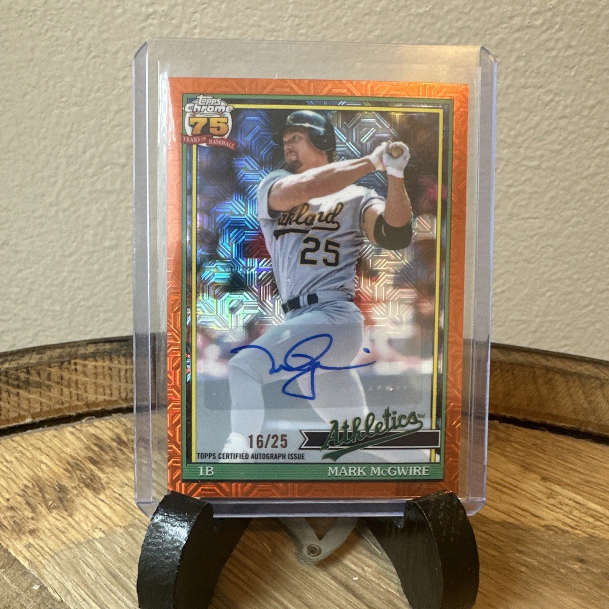 Mark McGwire Topps Auto - 0 ⁄25 Card Collection Baseball Chrome 